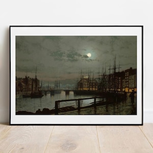 Grimshaw Whitby Yorkshire Print: Vintage Fine Art Poster Home Decor