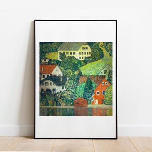 Klimt Houses in Unterach on the Attersee gallery wall art print vintage poster art famous artist print home decor