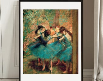 Degas Blue Dancers 1893 home decor gallery wall art classic poster vintage art famous artist print ballet art