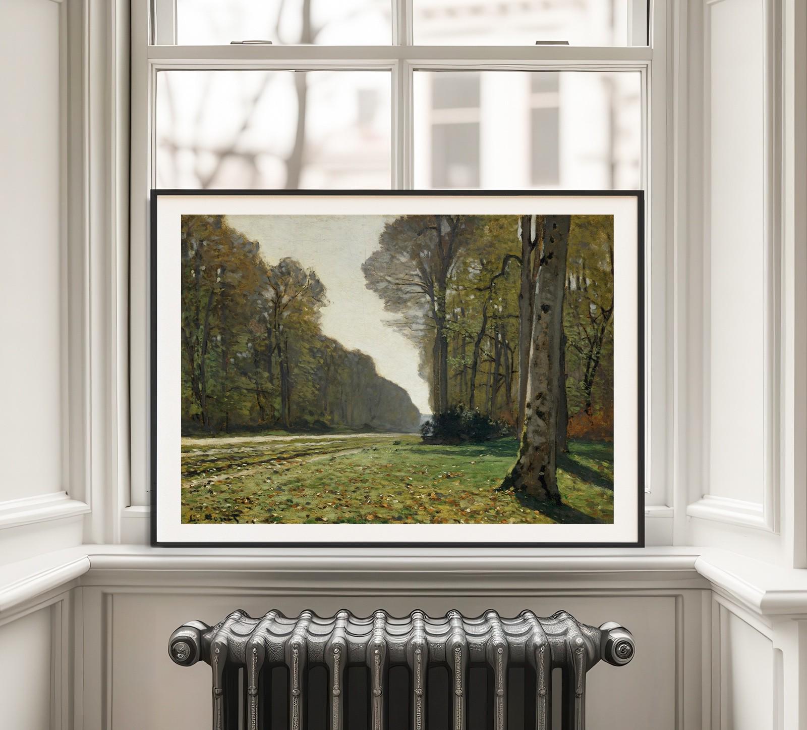 クロード・モネ、Road in the Forest of Fontainebl Monet Road in the Forest of Fontainebleau Print: Vintage French