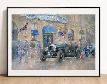 Christmas at the Ritz by Peter Miller - Nostalgic Automobile Art Print
