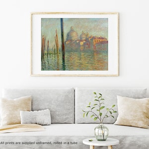 Monet Canal Grande Venice gallery wall art classic poster art vintage home decor famous artist print