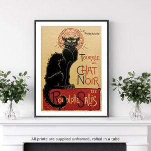 Steinlen Le Chat Noir, 1896, affiche vintage, impression d'art, galerie d'art, affiche classique, impression d'artiste célèbre