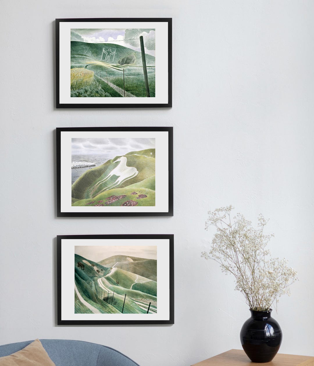 Eric Ravilious Prints Set of 3: South Downs Vintage Gallery Wall Art - Etsy