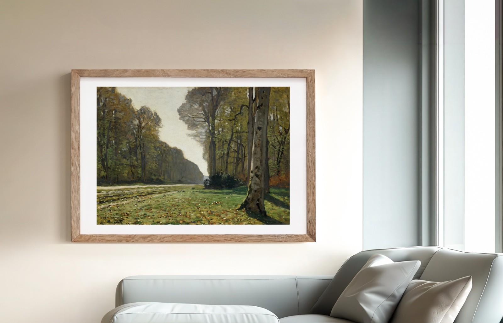 Monet Road in the Forest of Fontainebleau Print: Vintage French