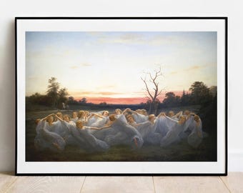 Fairies of the Meadow Print by Nils Blommer: Vintage Gallery Wall Art