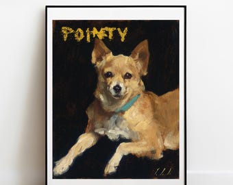 ジョン・シンガー・サージェント作「ポインティ・ザ・ドッグ」の版画：ヴィンテージの犬絵画