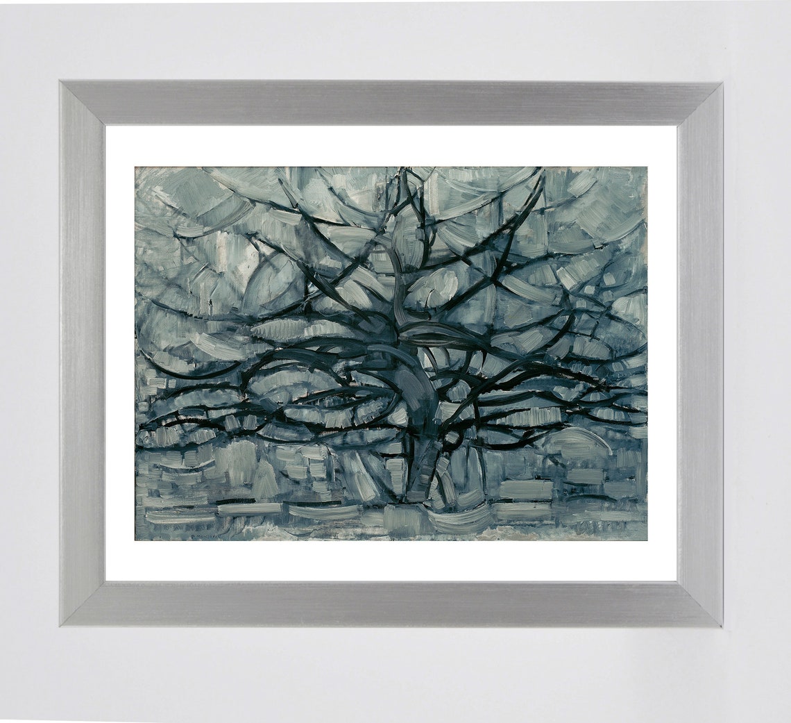 Framed Print Mondrian Grey Tree 1911 Fine Art Giclee Print - Etsy UK