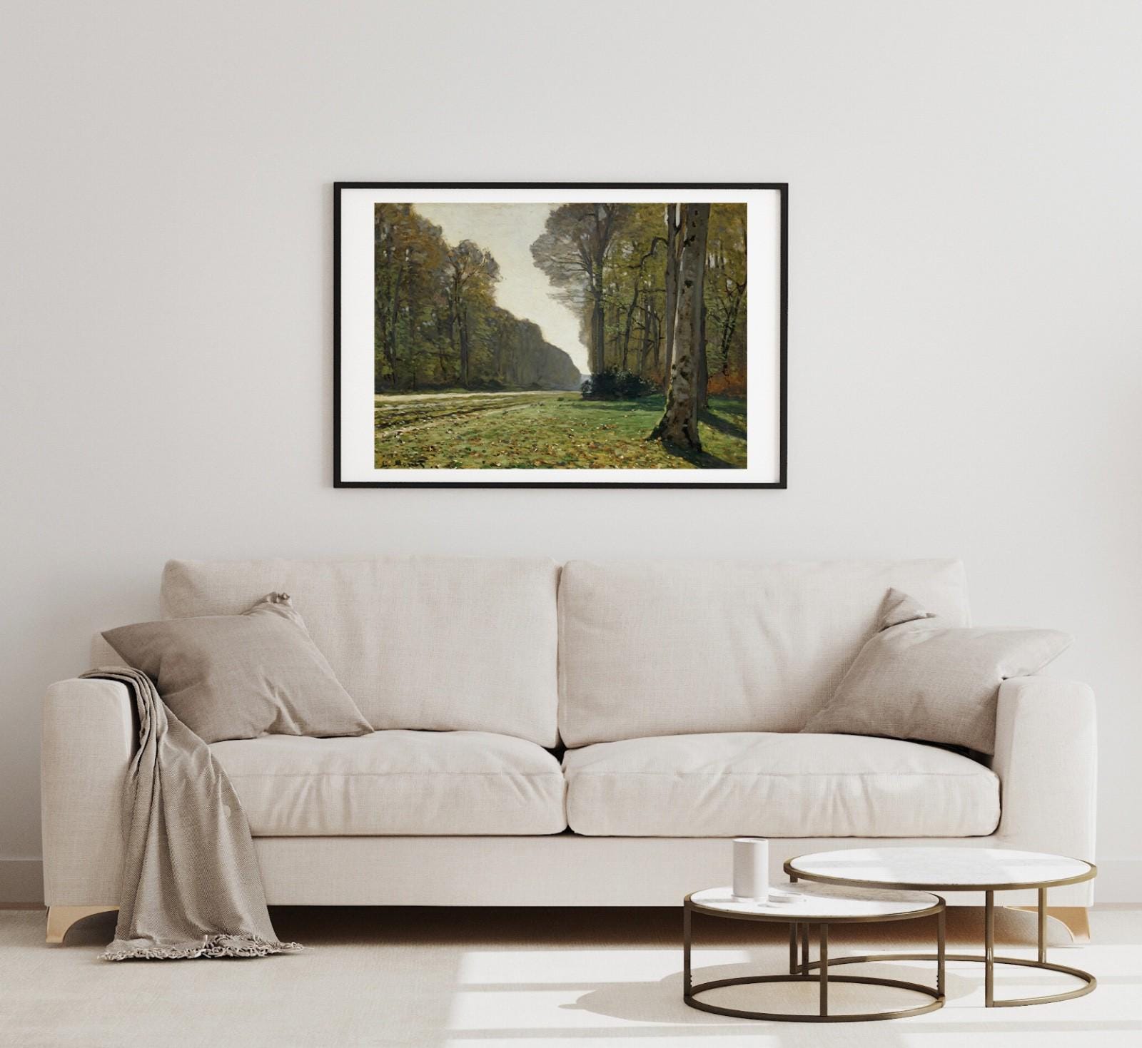 Monet Road in the Forest of Fontainebleau Print: Vintage French