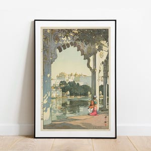 Hiroshi Udaipur Castle India art print wall decor gallery wall art classic poster vintage art famous painting