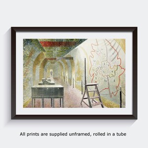 Ravilious n°1 carte couloir impression d'art mural affiche vintage galerie d'art mural artiste célèbre impression décoration d'intérieur