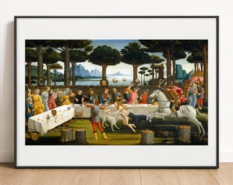 Botticelli Print - Story of Nastagio degli Onesti 1483, Renaissance Wall Poster