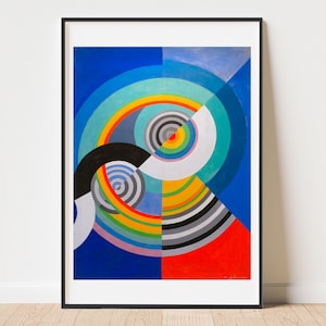 Delaunay Rhythm No. 3 Print: Vintage Abstract Art Poster