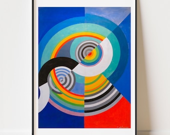 Delaunay Rhythm no 3 gallery wall art print vintage poster art famous artist print home decor
