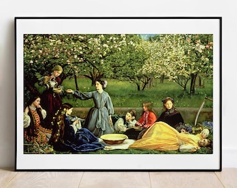 ミレーのアートプリント「春のリンゴの花」 - ヴィンテージ・プレラファエル派のジクレーポスター