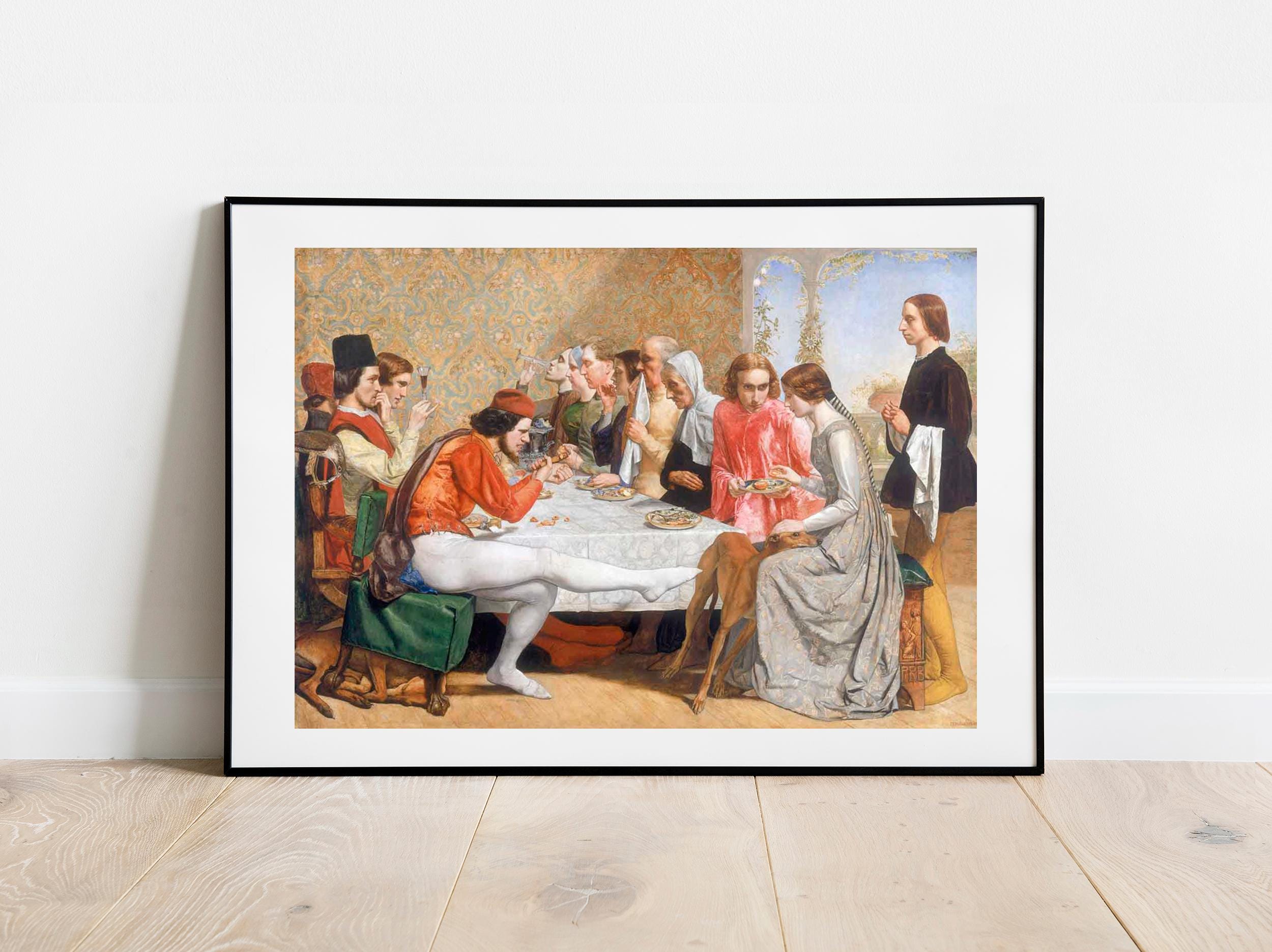 Millais Lorenzo and Isabella wall art print vintage poster art famous artist print home decor
