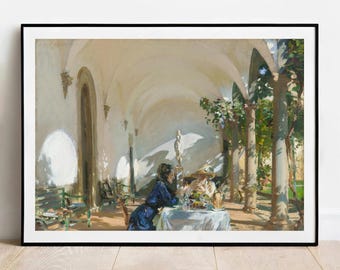 ジョン・シンガー・サージェント作「ロッジアでの朝食」 - ヴィンテージ・ファインアートプリント