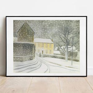 Impresión de Eric Ravilious: Halstead Road in Snow - Decoración de pared vintage