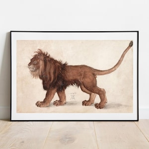 Durer Lion 1521 home decor gallery wall art classic poster art vintage famous artist print