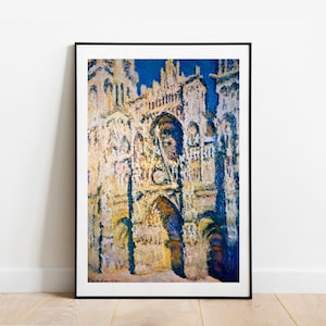Monet Rouen Cathedral home decor gallery wall art classic poster art vintage famous artist print