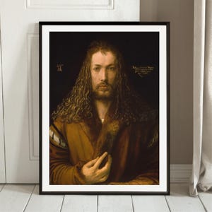 Durer Self Portrait 1500 gallery wall art print vintage poster art famous artist print home decor