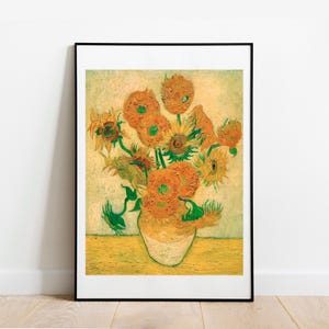 Van Gogh Sunflowers Print: Vintage Fine Art Poster, Gallery Wall Decor