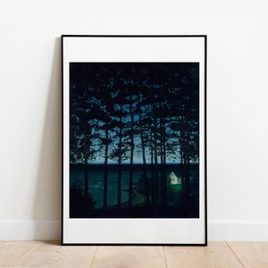 Sohlberg Fisherman&#39;s Cottage gallery wall art print vintage poster art famous artist print home decor