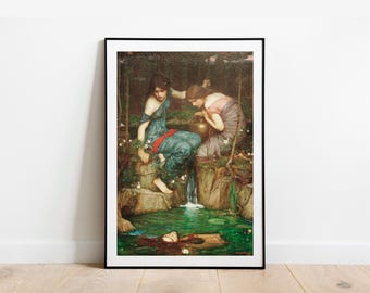 Waterhouse Nymphs Finding the Head of Orpheus Print: Pre-Raphaelite Fine Art