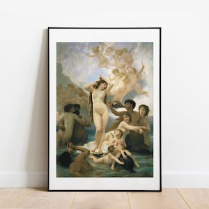 Bouguereau The Birth of Venus fine art print home decor gallery wall art classic poster art vintage famous artist print