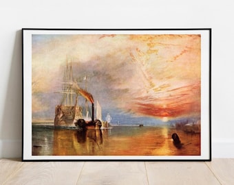 Turner The Fighting Temeraire gallery wall art print vintage poster art famous artist print home decor