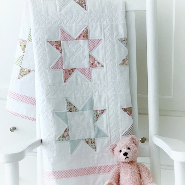 Baby Quilt Patterns PDF Easy Quilt Patterns for Charm Pack Quilt Pattern for Beginners Quilt Pattern for Babies Sugarcoated Stars