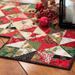 Table Runner Pattern for Charm Packs Christmas Table Runner Quilt Patterns Easy Quilting Pattern Christmas Table Runner Pattern