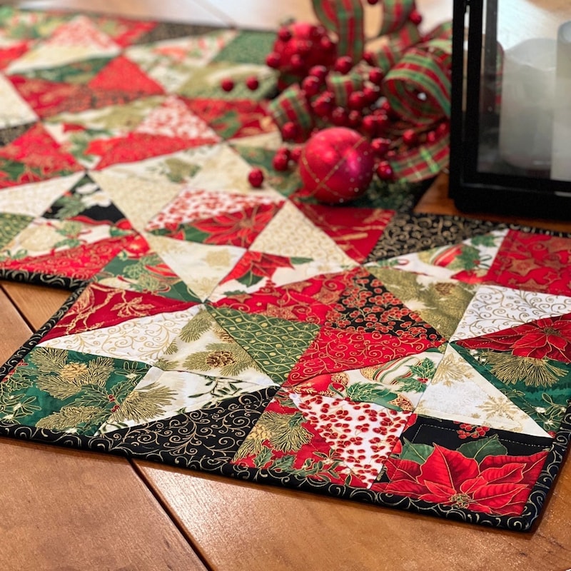 Christmas Table Runner Quilt Pattern Etsy