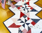 Table Runner Patterns Scrappy Quilting Patterns PDF Patriotic Table Runner Pattern Patriotic Decor Charm Pack Pattern Star Twizzle