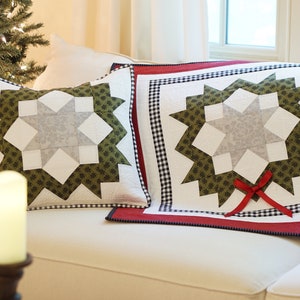 Christmas Quilt Patterns PDF Christmas Table Runner Pattern & FREE Pillow Pattern Easy Quilt Patterns Star Wreath Quilting Patterns image 7