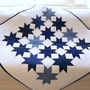 Star Quilt Patterns PDF Baby Quilt Patterns for Fat Quarters Easy Quilting Pattern for Beginners Scrappy Quilt Pattern Sparkling Stars