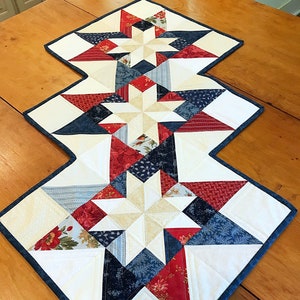 Star Quilting Patterns PDF Scrappy Table Runner Pattern Easy Scrappy ...