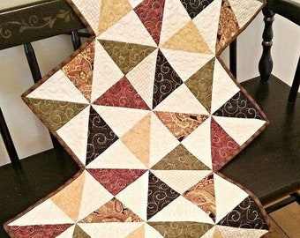 Łatwe wzory patchworkowe w formacie PDF dla pakietów Charm Wzór bieżnika stołowego Wzór patchworku dla początkujących Wzór bieżnika jesiennego Wzór patchworku scrapbookingowego