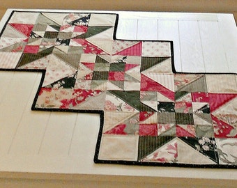 Star Quilt Patterns PDF Easy Table Runner Patterns Quilting Pattern and Free BONUS Pillow Pattern Scrappy Quilt Patterns Valentine Star
