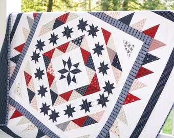 Quilt Pattern for Charm Packs Scrappy Quilt Patterns PDF Patriotic Quilt Pattern QOV Pattern Star Quilting Pattern