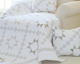 Quilt Patterns PDF Star Quilt Pattern for Jelly Rolls Scrappy Quilting Pattern Modern Farmhouse Quilting Patterns