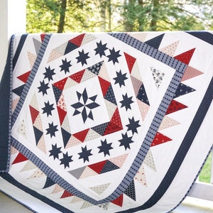 Charm Pack Quilt Patterns PDF Patriotic Quilt Pattern Star Quilt Pattern Americana Quilts Easy Quilting Pattern QOV Pattern Scrappy Quilts