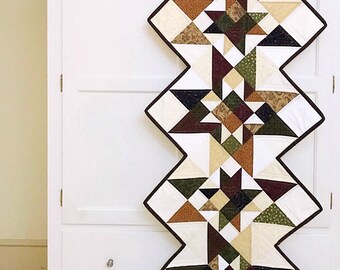 Quilt Muster PDF Tischläufer Muster Scrappy Tischläufer Muster Quiltmuster für Fat Quarters Stern Tischläufer Muster