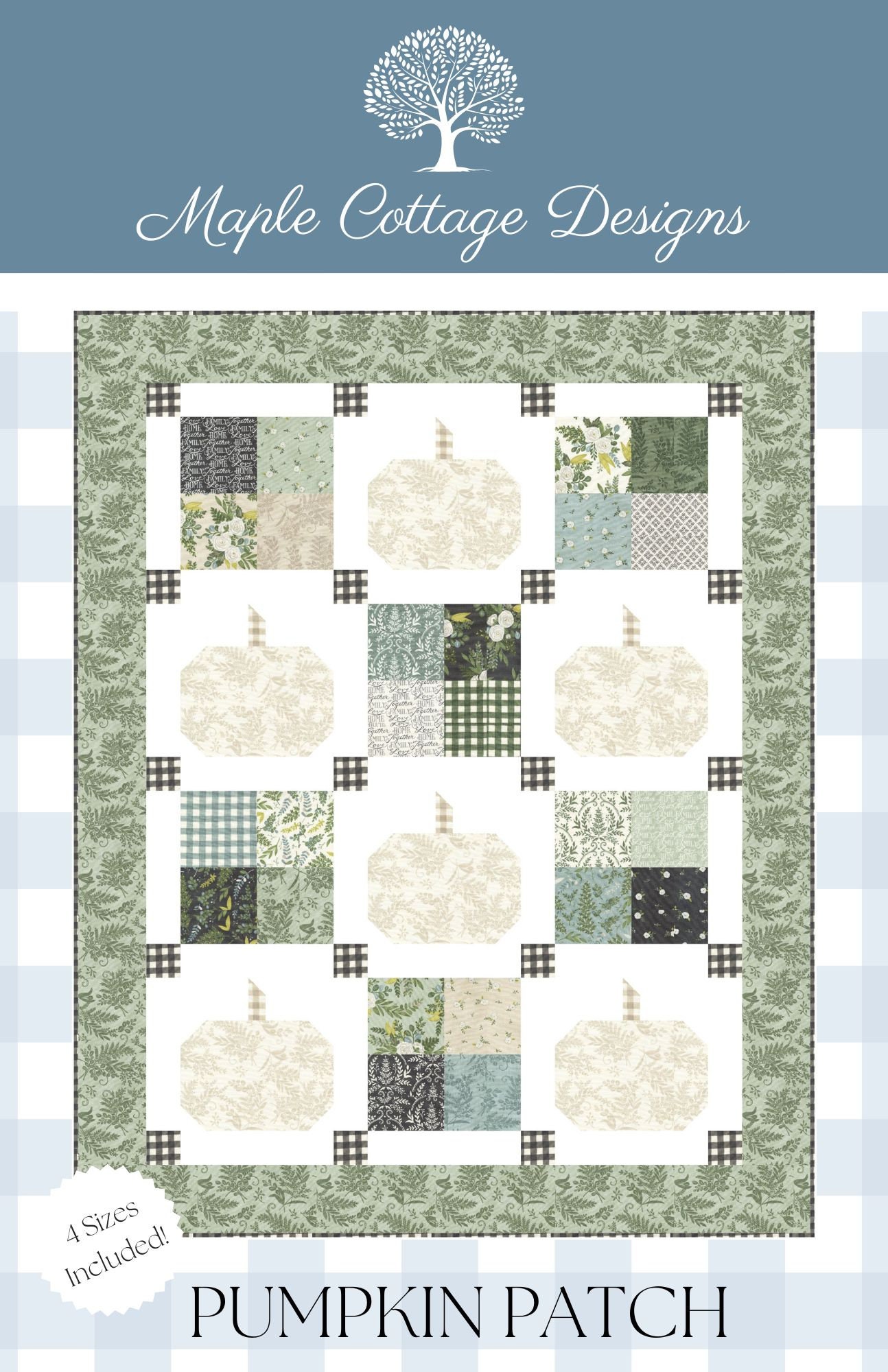 Pumpkin Patch Quilt Pattern PAPER Copy Easy Quilt Pattern for Fall ...