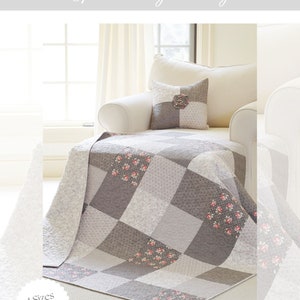 Quilt Patterns PDF Easy Quilt Patterns for Beginners & BONUS Free Pillow Pattern Farmhouse Quilts Bella Rose Quilt Pattern image 7