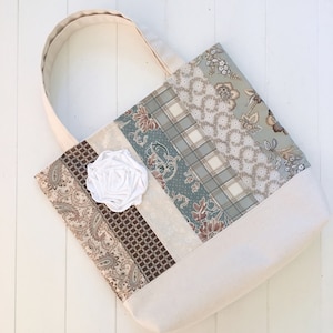 Tote Bag Schnittmuster Quiltmuster PDF Market Bag Schnittmuster Projekttasche gesteppte Handtasche Schnittmuster genäht