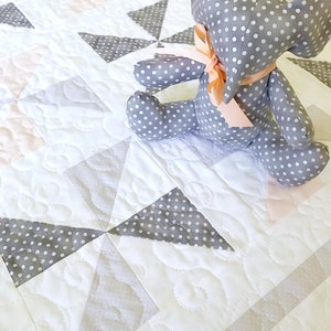 Baby Quilt Patterns PDF and Bonus Elephant Pattern Easy Quilt Pattern Beginner Quilt Pattern Pinwheel Quilt Pattern image 3