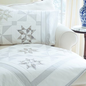 Quilt Patterns PDF Star Quilt Pattern with Jelly Roll Easy Quilt Patterns with Scraps Farmhouse Quilting Pattern & BONUS Pillow Sham Pattern image 6