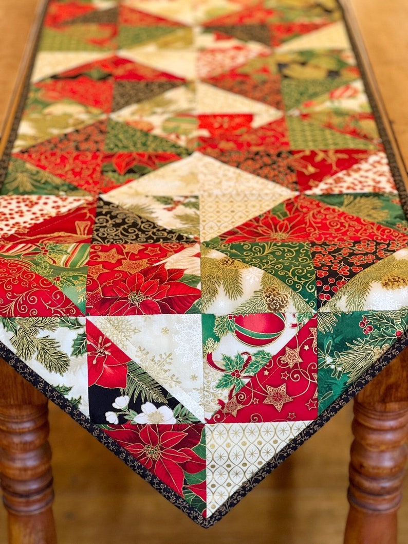 Table Runner Pattern for Charm Packs Quilt Pattern Table Runner Patterns Easy Quilt Pattern Scrappy Quilting Pattern Christmas image 3