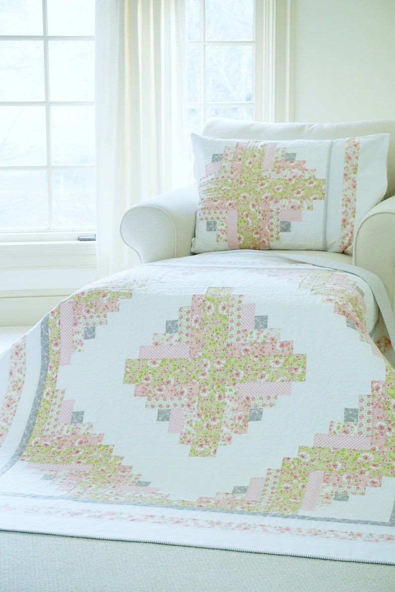 Log Cabin Quilt Patterns PDF Easy Quilt Patterns Baby Quilt Etsy